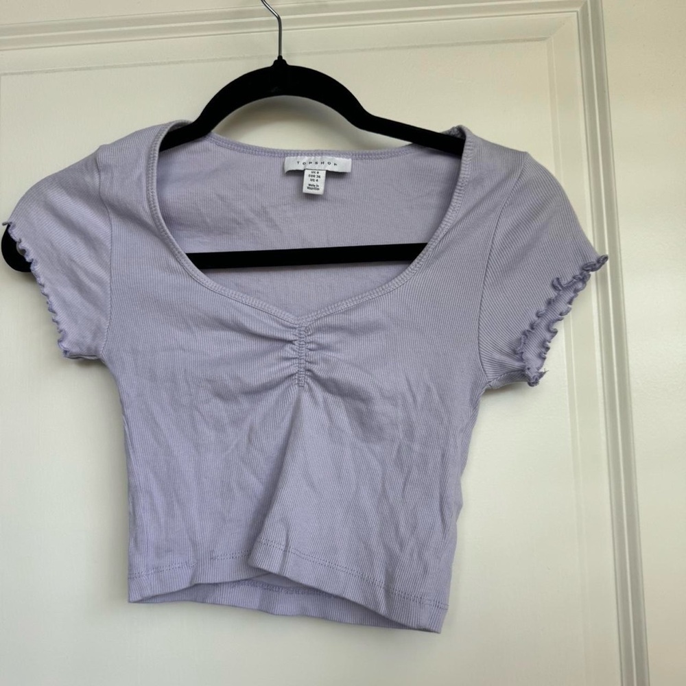 top shop lilac top